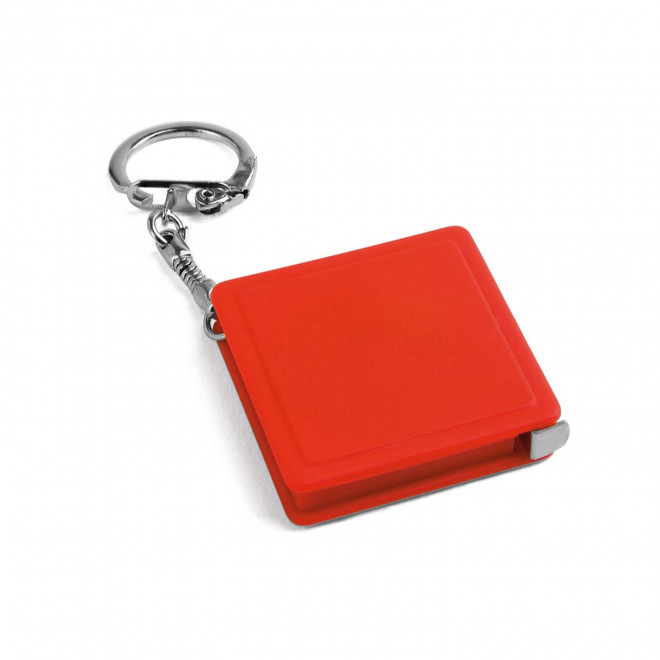 PORTE-CLES PUBLICITAIRE METRE RUBAN 'DANO CARRE' 1M - rouge