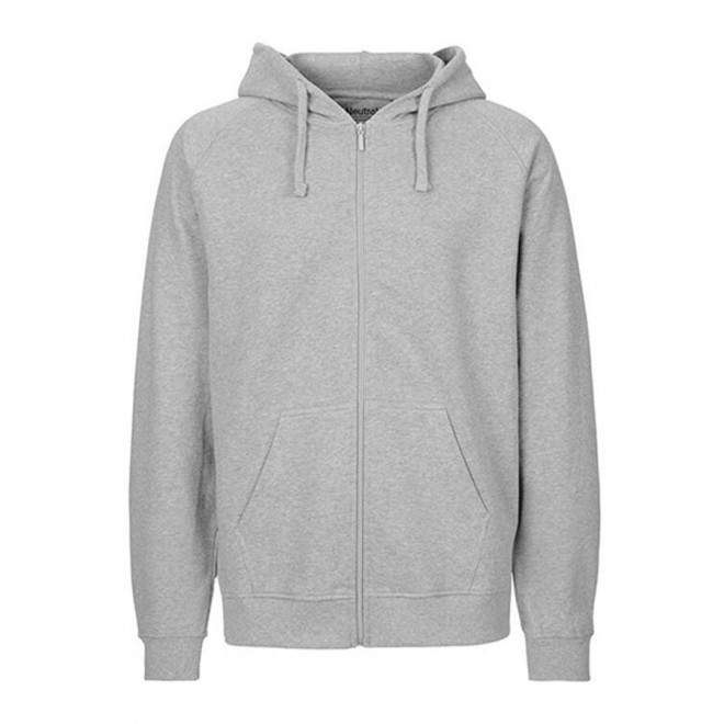SWEAT-SHIRT PERSONNALISÉ ZIP HOMME BIO NEUTRAL® 'YORIS' - sport grey