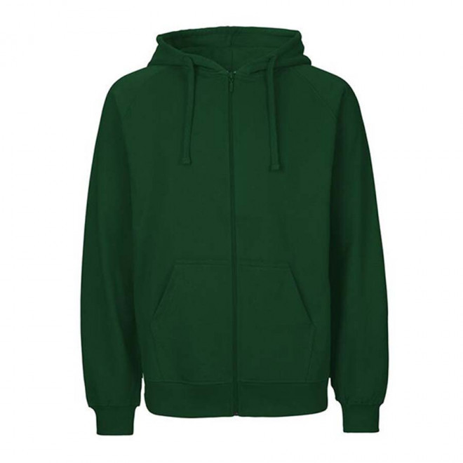 SWEAT-SHIRT PERSONNALISÉ ZIP HOMME BIO NEUTRAL® 'YORIS' - bottle green