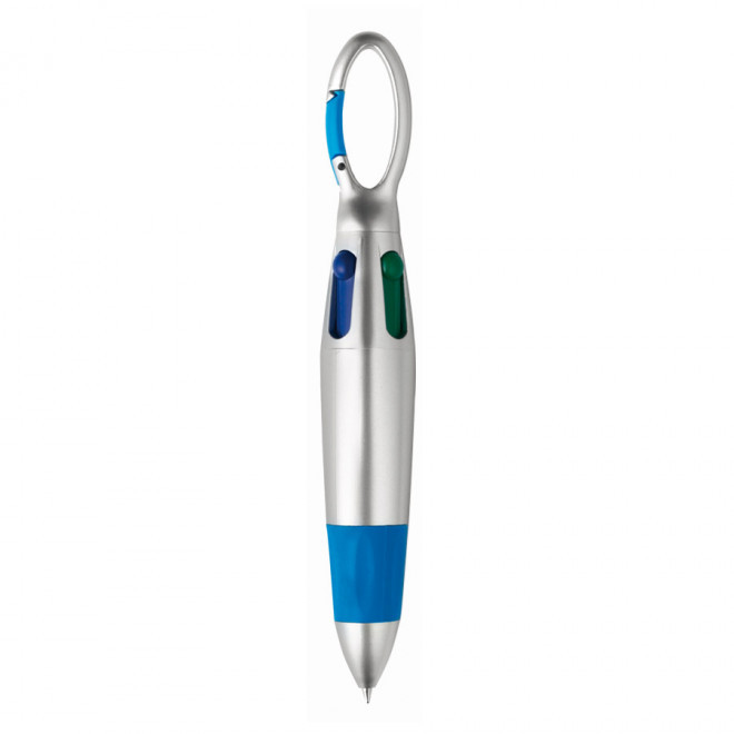 STYLO 4 COULEURS PUBLICITAIRE 'CROCHET' - bleu