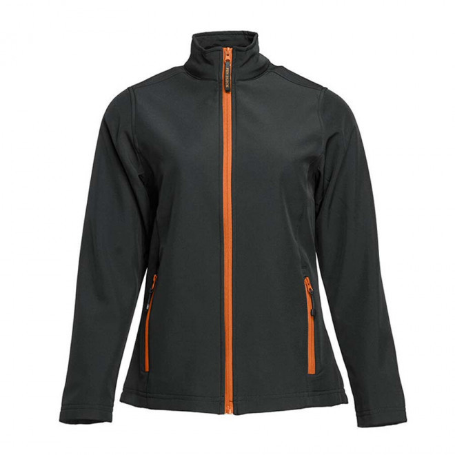 VESTE SOFTSHELL PERSONNALISEE FEMME PEN DUICK® 'MAGELLAN' - black/orange