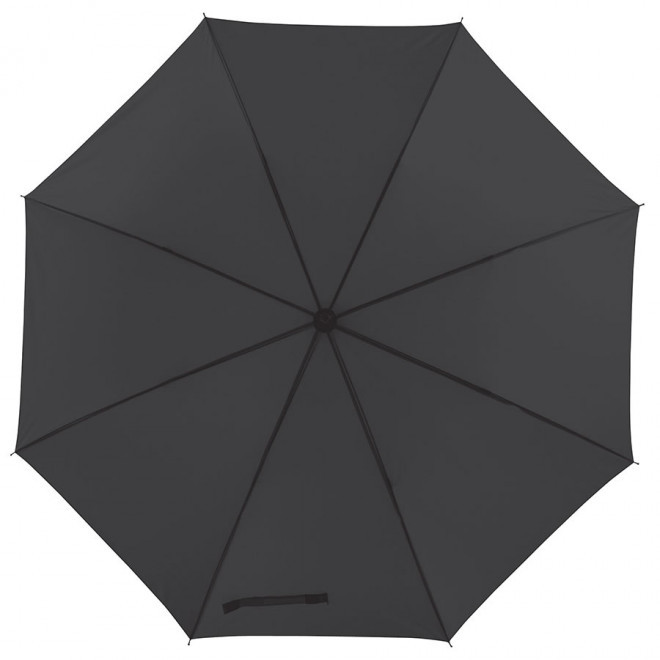 PARAPLUIE PERSONNALISÉ MANCHE DROIT AVEC BANDOULIERE 'GOLFY' - noir