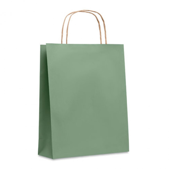 SAC PAPIER KRAFT ANSES TORSADEES 'HONDURO' 18X21X8 CM- EXPÉDITION RAPIDE 5 JOURS - vert