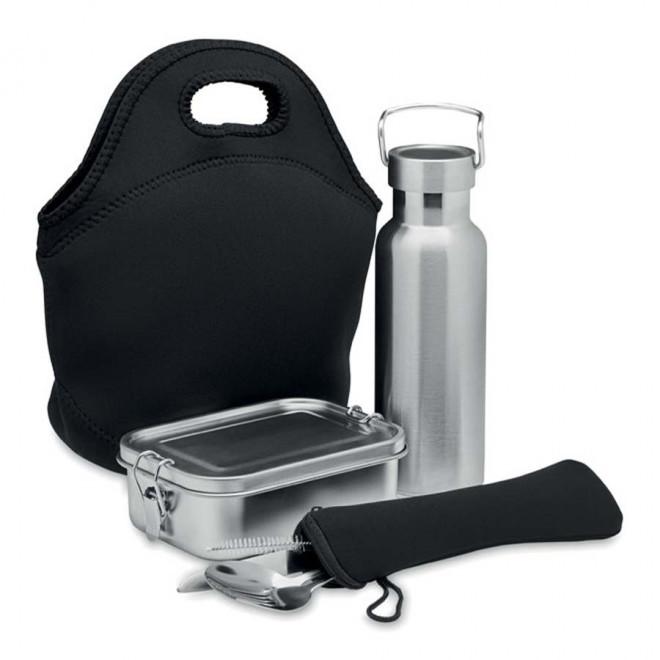 SET DEJEUNER 4 PIECES PERSONNALISABLE 'NEGY' - noir