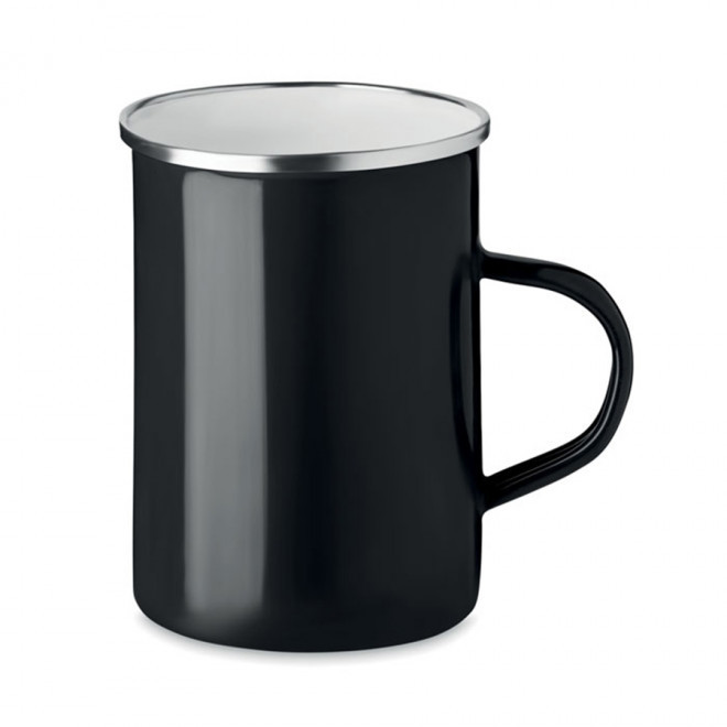 MUG PERSONNALISABLE EN MÉTAL 'RANIO' - noir