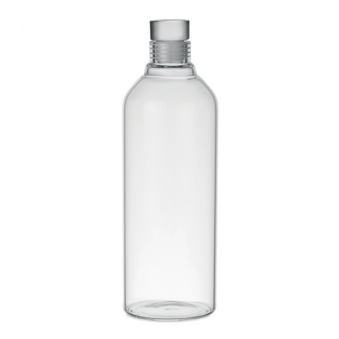 BOUTEILLE PERSONNALISEE EN VERRE BOROSILICATE 1L 'POUPA' - transparent