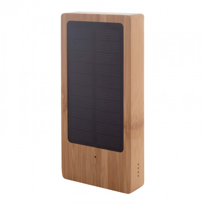 BATTERIE SOLAIRE PERSONNALISABLE 8000 MAH EN BAMBOU 'FUDO' - bois