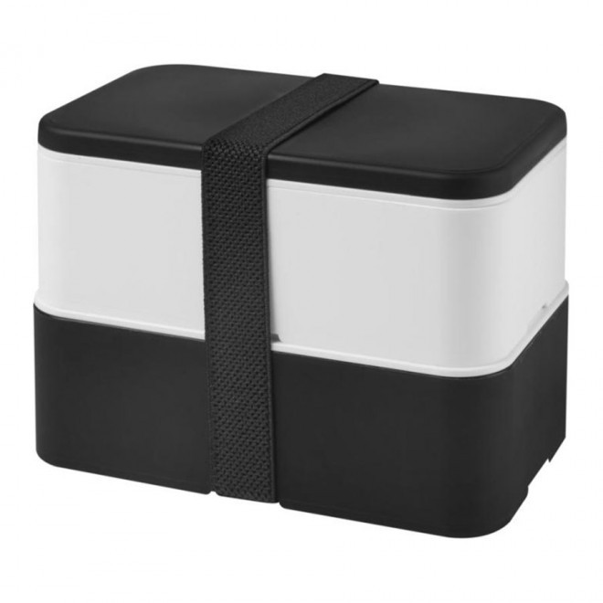 LUNCH BOX PERSONNALISABLE 'STOBO DOUBLE' - noir/blanc