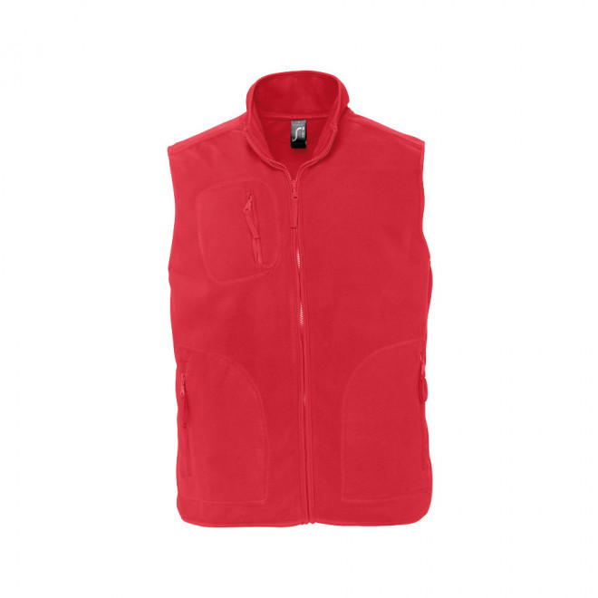 BODYWARMER PUBLICITAIRE POLAIRE MIXTE 'NORWAY' 320 GR/M² - rouge