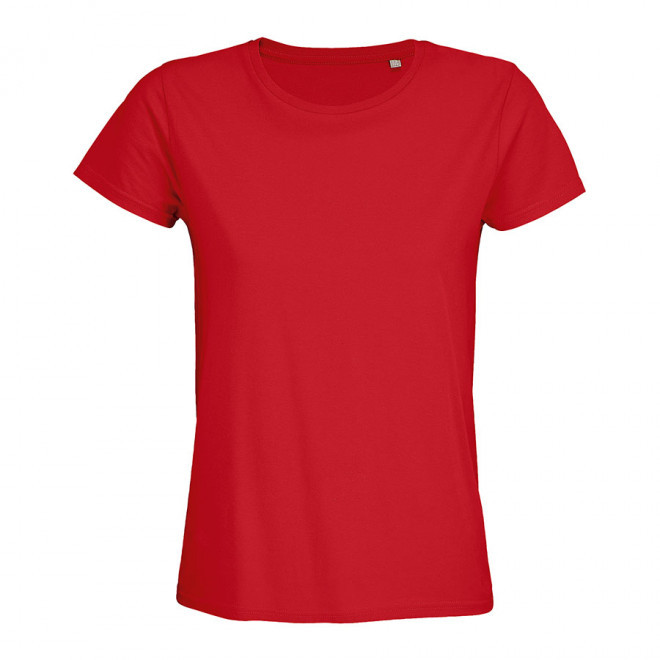 TEE-SHIRT PUBLICITAIRE FEMME BIO COLORE 'PIONEER' 175 GR/M² - rouge vif