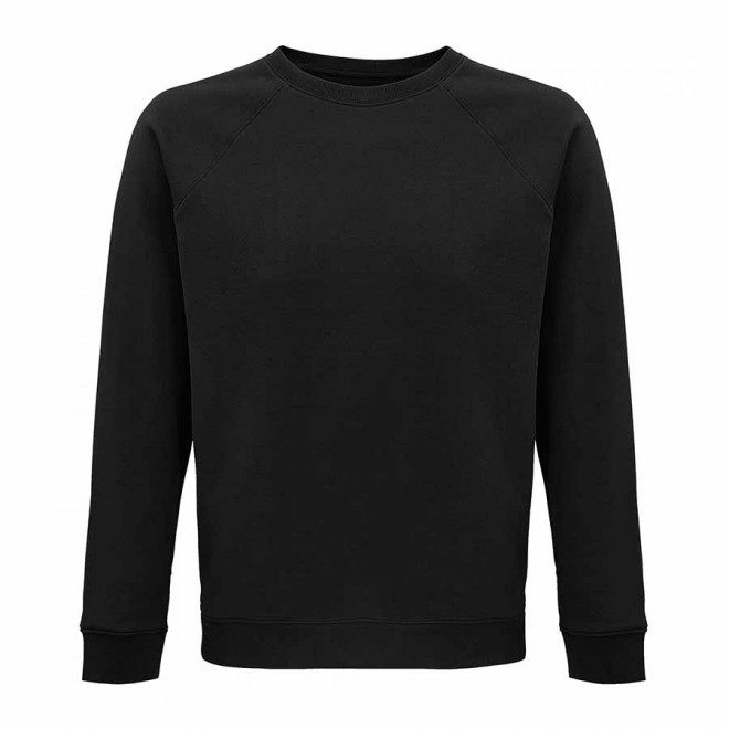 SWEAT-SHIRT PERSONNALISÉ BIO MIXTE COL ROND 'SPACE' - noir