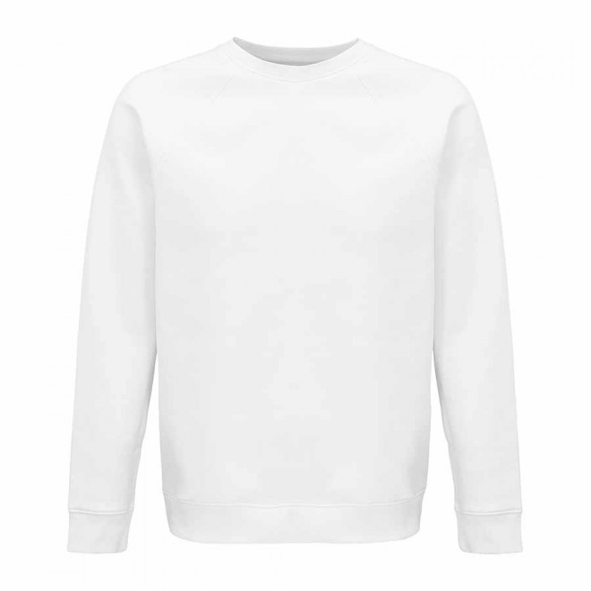 SWEAT-SHIRT PERSONNALISÉ BIO MIXTE COL ROND 'SPACE' - blanc