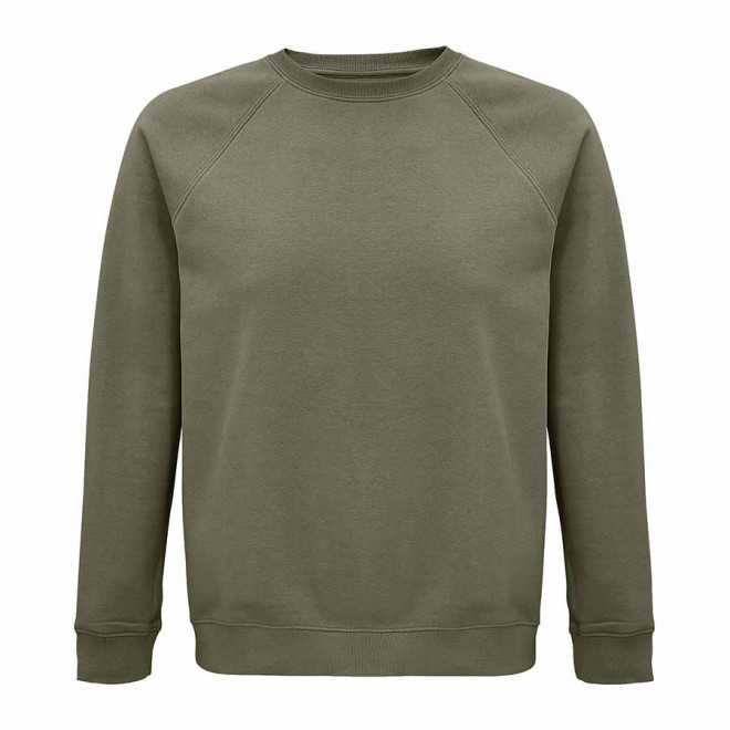 SWEAT-SHIRT PERSONNALISÉ BIO MIXTE COL ROND 'SPACE' - kaki
