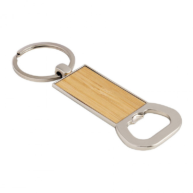PORTE-CLES DECAPSULEUR PUBLICITAIRE 'ABRIDOR' - bambou