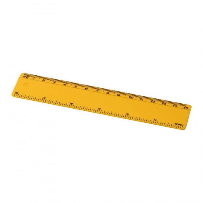 RÈGLE PERSONNALISÉE EN PLASTIQUE RIGIDE 15 CM 'RULER' - jaune