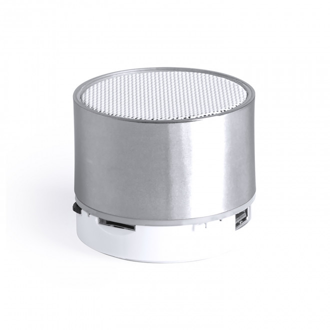 ENCEINTE PERSONNALISABLE 3W LOGO LUMINEUX 'NOVALUMI' - argenté