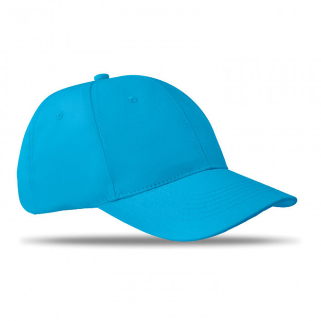 CASQUETTE 6 PANS PERSONNALISABLE 'ARKEO' - bleu turquoise