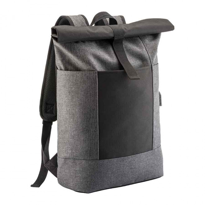 SAC A DOS PERSONNALISABLE POUR ORDINATEUR REFLECHISSANT 'FAR' - gris