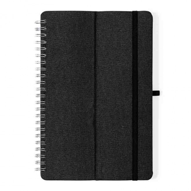 CARNET A5 RPET PERSONNALISABLE 'TELFON' - noir
