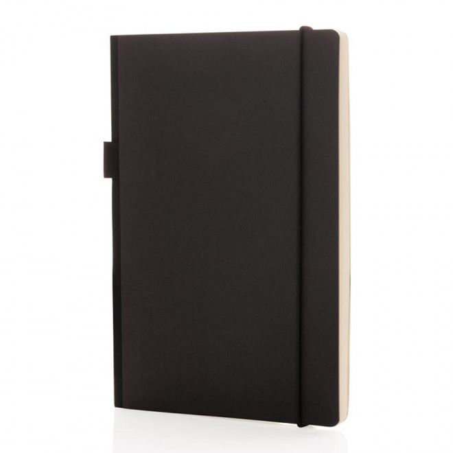 CARNET A5 PERSONNALISABLE AVEC SOUFFLET 'FLODI' - noir