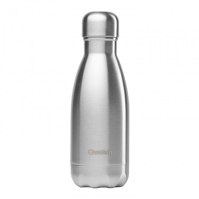 BOUTEILLE ISOTHERME PERSONNALISABLE INOX '260 ML QWETCH®' - argenté