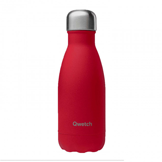 BOUTEILLE ISOTHERME PERSONNALISABLE INOX '260 ML QWETCH®' - rouge