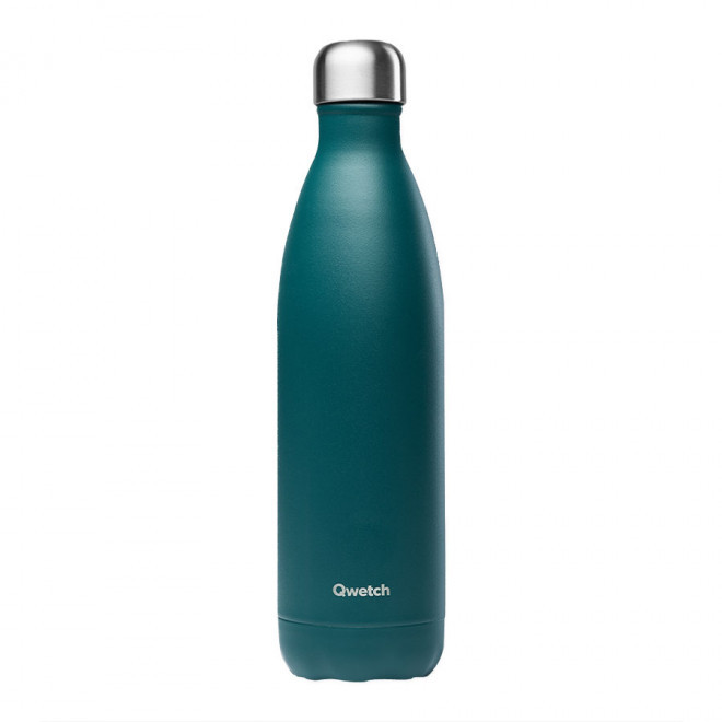 BOUTEILLE ISOTHERME PERSONNALISABLE INOX 750 ML QWETCH® - vert émeraude