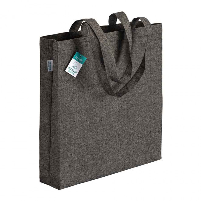 SAC COTON RECYCLE PERSONNALISABLE 190 GR/M2 'BOQUITA' - noir