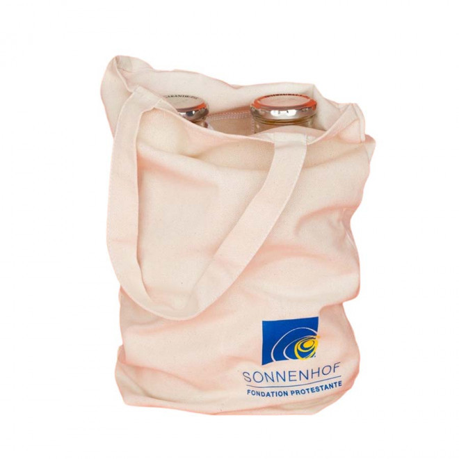 SAC PERSONNALISABLE POUR 2 BOUTEILLES 'GABRIEL' - écru