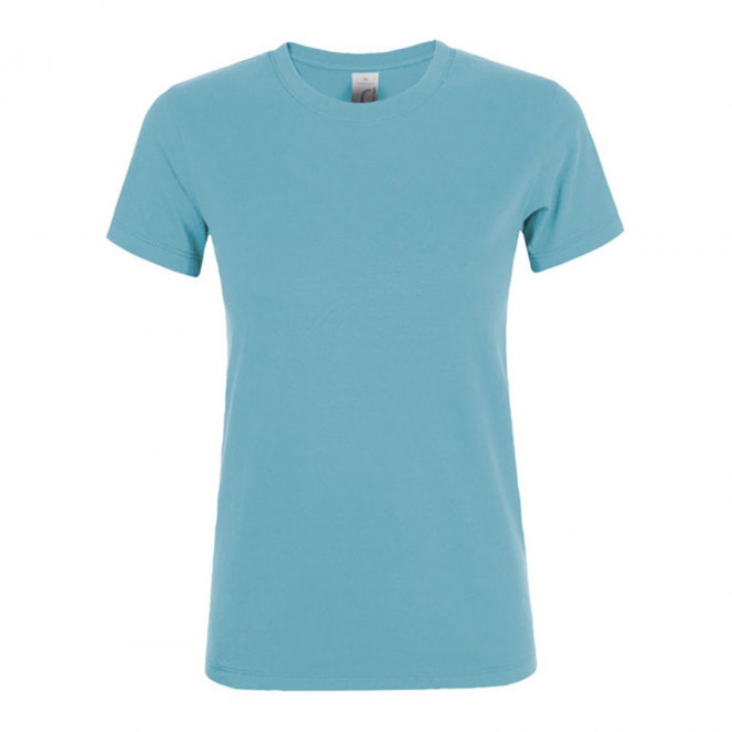 TEE-SHIRT PUBLICITAIRE FEMME 'REGENT' - EXPÉDITION RAPIDE 4J - bleu atoll