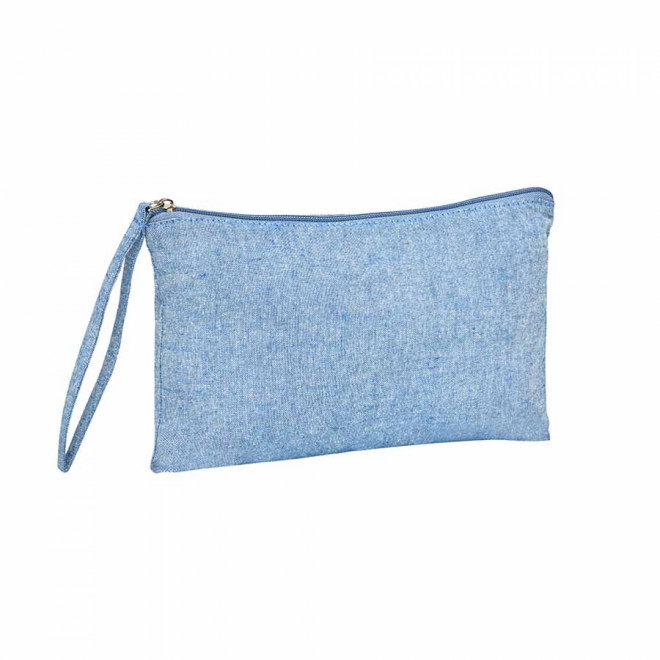 POCHETTE PUBLICITAIRE COTON RECYCLE 'BAMBUI' - bleu chiné
