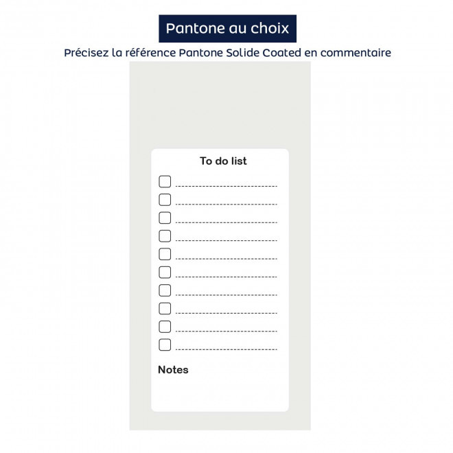 TO-DO LISTE AIMANTEE PERSONNALISEE 'CHECK' - pantone