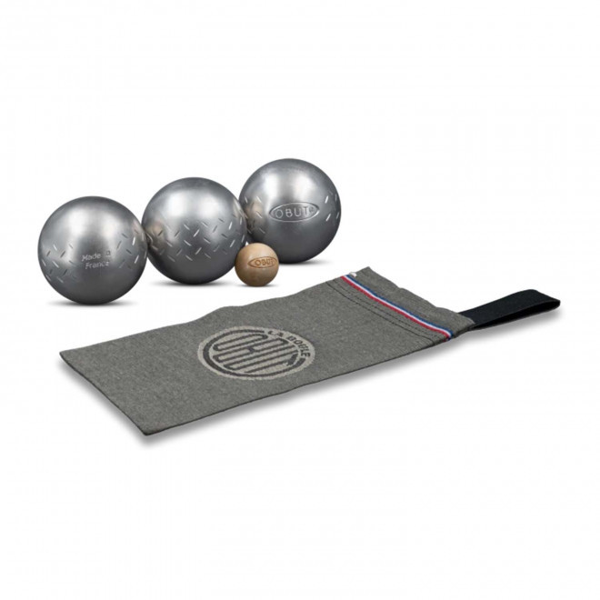 TRIPLETTE DE PETANQUE PERSONNALISABLE 'METAHK' - chevron