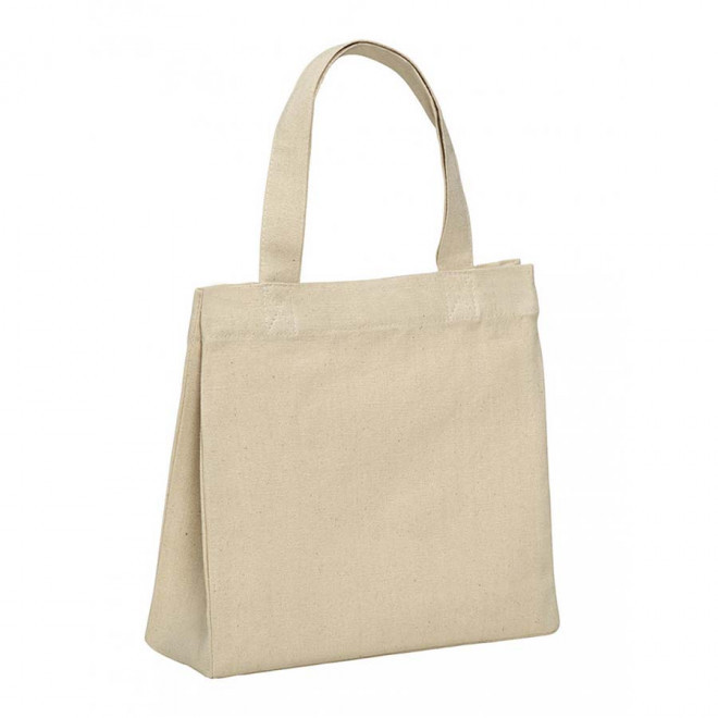 SAC COTON AVEC SOUFFLET PERSONNALISABLE 'PARMA' - naturel