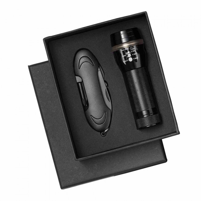 SET DE POCHE MULTIFONCTION PERSONNALISE 'RISORZE' - noir