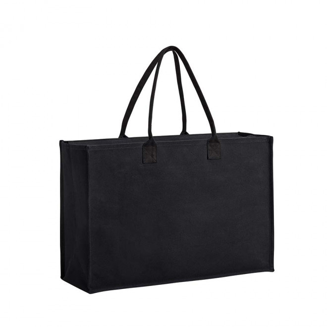 SAC EN COTON ZIPPE PERSONNALISABLE 'CLIZA' - noir