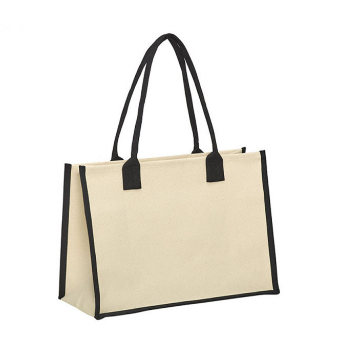 SAC SHOPPING PERSONNALISÉ 340 GR/M2 'CARRIZO' - noir