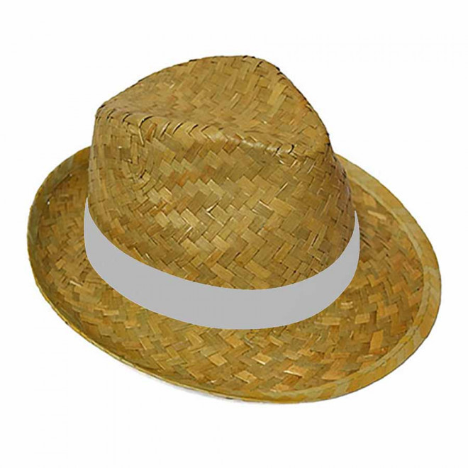 CHAPEAU DE PAILLE PERSONNALISE 'BRAZ EU' EXP 8J - paille foncée