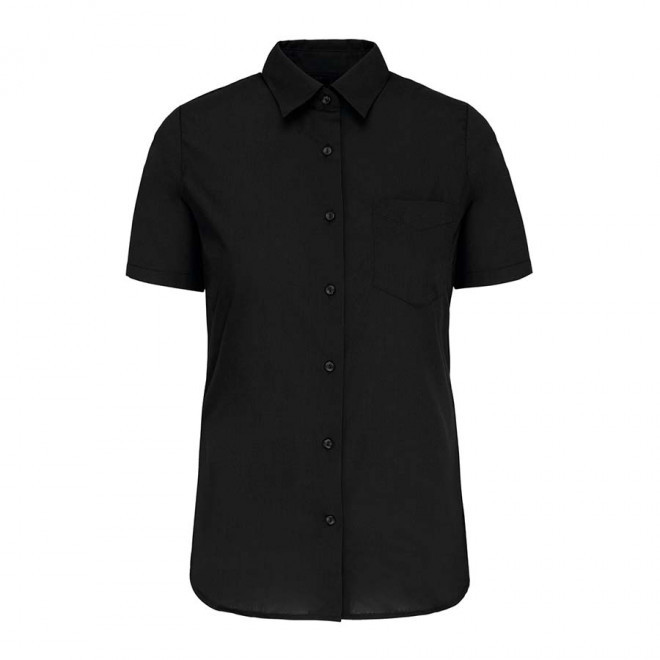 CHEMISE MANCHES COURTES FEMMES PERSONNALISABLE 'KARIBAN' - black