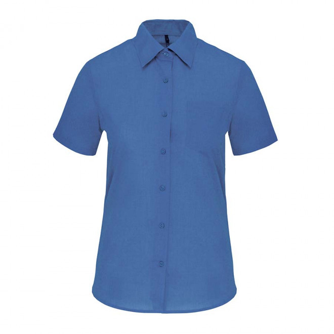 CHEMISE MANCHES COURTES FEMMES PERSONNALISABLE 'KARIBAN' - cabalt blue