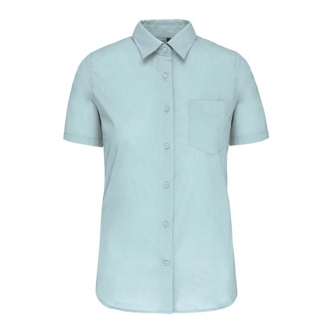 CHEMISE MANCHES COURTES FEMMES PERSONNALISABLE 'KARIBAN' - ice mint