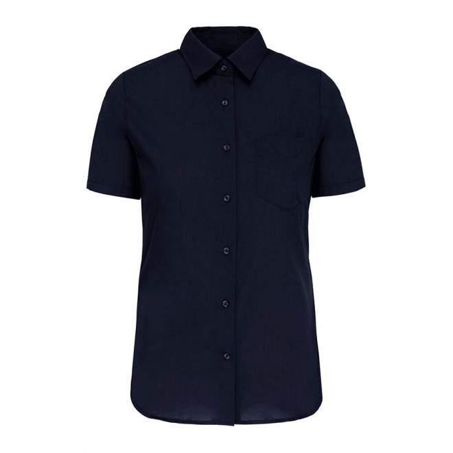 CHEMISE MANCHES COURTES FEMMES PERSONNALISABLE 'KARIBAN' - navy