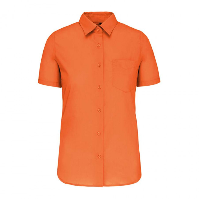 CHEMISE MANCHES COURTES FEMMES PERSONNALISABLE 'KARIBAN' - orange