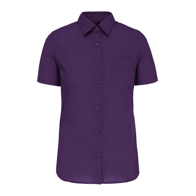 CHEMISE MANCHES COURTES FEMMES PERSONNALISABLE 'KARIBAN' - purple