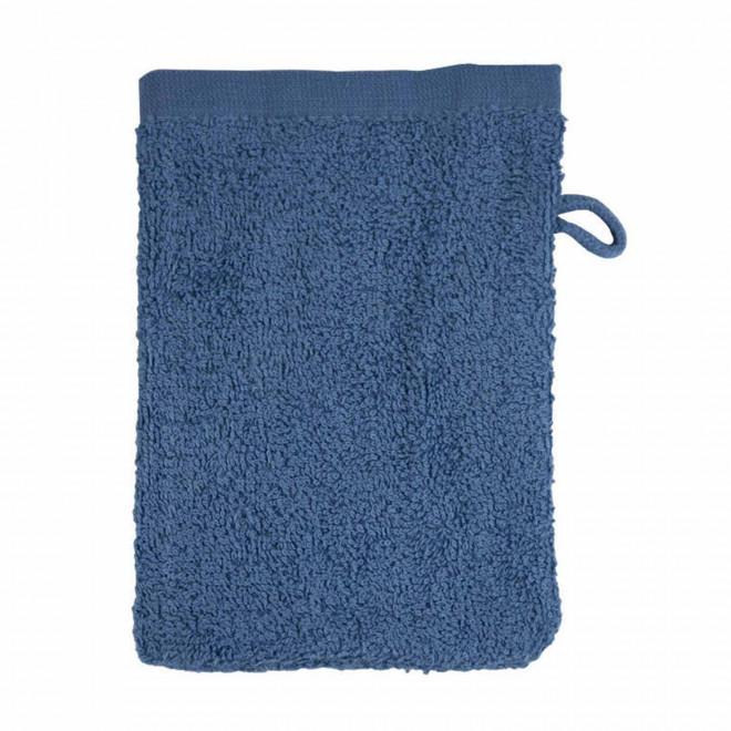 GANT DE TOILETTE EN COTON PERSONNALISABLE 'PITOU' - denim