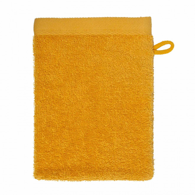 GANT DE TOILETTE EN COTON PERSONNALISABLE 'PITOU' - jaune gold