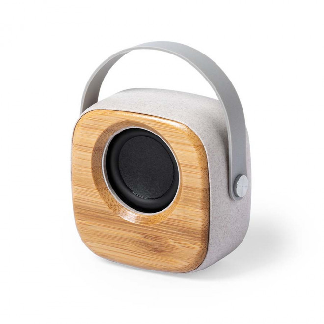 ENCEINTE PORTATIVE PERSONNALISABLE BAMBOU 3W 'PIRKO' - naturel