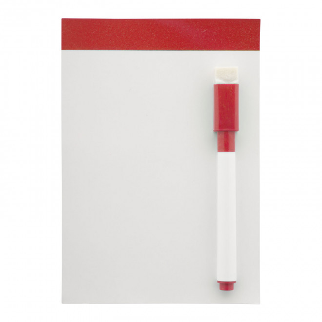 MINI TABLEAU BLANC AIMANTE PUBLICITAIRE 'SCRAPER' - rouge