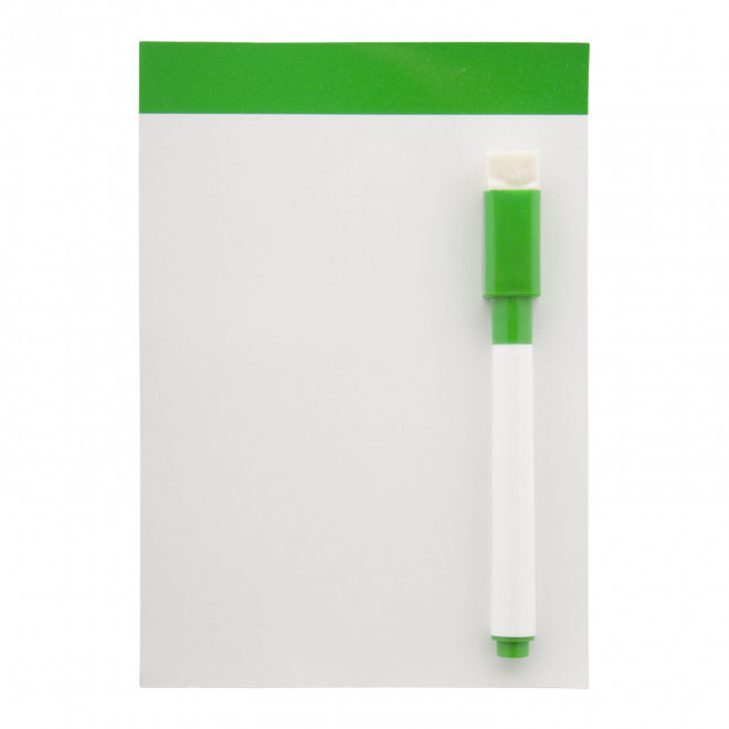 MINI TABLEAU BLANC AIMANTE PUBLICITAIRE 'SCRAPER' - vert