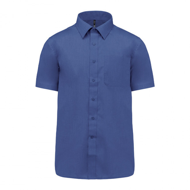 CHEMISE MANCHES COURTES PUBLICITAIRE HOMME 'KARIBAN' - bleu cobalt